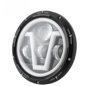 Accesorios para Automóviles, Faro Delantero LED H4 en Forma de V de 65 W y 12 V, 10000 Lúmenes, Ojos de Ángel Blancos y Amarillos, Redondo de 7 Pulgadas, Ajuste Universal - Product Image 2