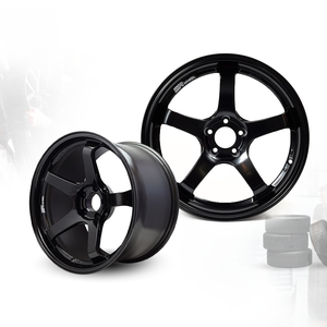 Jante en alliage pour voiture 3R, noir brillant, 17 pouces, TE37 Saga S-Plus 5H113 ET38, jante multi-rayons améliorée - Product Image 2