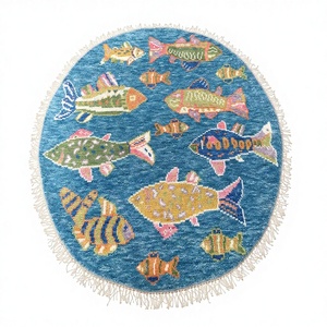 Woolen Hand Tufted Area <b>Rug</b> Highly Durable Washable Non-Slip for Dining Living Hall Play Home Floor-Custom Size Modern Custom - Product Image 1