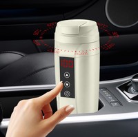 16OZ 진공 보온병 304 스테인레스 스틸 온도 디스플레이 텀블러 전기 자동차 스마트 절연 컵 물병