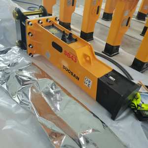 Casse-roche hydraulique SOOSAN SB43 type silencieux, burin de 75 mm, pour excavatrices et chargeuses-pelleteuses de 6 à 9 tonnes, état neuf - Product Image 5