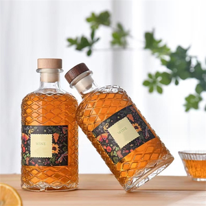 Botella de Vidrio Nórdica Vintage de 500ml, Ecológica, Super Flint, para Vodka, Ron, Alcohol, Ginebra y Whisky, con Corcho, Venta al Por Mayor - Product Image 6
