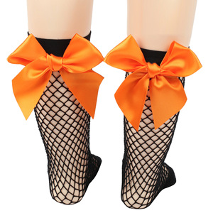 Ins Children Spanish Heavy Wind Hollow Out Calcetines Niñas Bowknot British Fishnet Medias Niños Calcetines largos de verano - Product Image 5