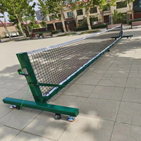 Red de Pickleball Plegable, Desmontable, Móvil, Resistente, con Soporte, Portátil para Niños, Impermeable, Ajustable, con Ruedas para Entrenamiento en Interiores/Exteriores