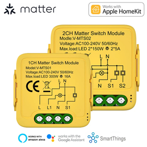 โมดูลสวิตช์รีเลย์ไฟ DIY ODM Matter สวิตช์รีเลย์ไฟทำงานร่วมกับ Apple Home,Siri,Alexa,Google Home, <span class=keywords><strong>smartthings</strong></span>, ewelink - Product Image 2