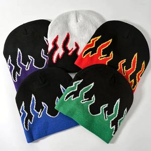 Bonnet en polyester tricoté résistant aux flammes pour homme, style streetwear, pull chaud d'extérieur, jacquard, design créatif résistant au froid - Product Image 2