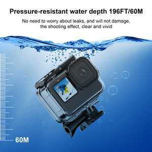 Boîtier étanche Hongdak 60M pour <span class=keywords><strong>GoPro</strong></span> Hero 13 12 11 <span class=keywords><strong>10</strong></span> 9, protection de plongée sous-marine, <span class=keywords><strong>filtre</strong></span> d'objectif - Product Image 3