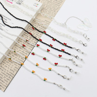 Chaîne de lunettes en métal haut de gamme européenne et américaine avec pendentif en perles Accessoire à sangle pour lunettes de soleil pour femmes