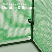 Serre tunnel basse à 4 sections avec bâche PE pour mini-jardinage hivernal et portes zippées