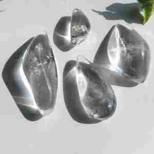 천연 투명 석영 텀블 스톤 명상 레이키 천연 크리스탈 스톤 힐링 & 에너지 증폭기 홈 데코용 - Product Image 2