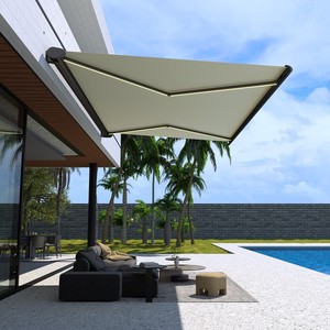 Auvent de fenêtre, auvent de porte métallique, auvents de <span class=keywords><strong>maison</strong></span>, auvents de véranda, auvents de patio, auvents extérieurs en tissu beige anti-UV - Product Image 3