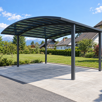 Abri de voiture toutes saisons / Style M avec toit en polycarbonate, auvents modernes pour voitures