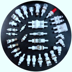 Raccord rapide mâle en plastique à valve droite 1/4" 5/16" 3/8" avec insert pour raccord rapide à cannelure pour tuyau - Product Image 6