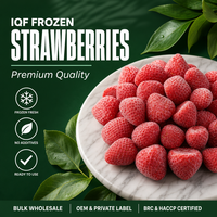 Fraises entières surgelées IQF pour confiture, smoothies et desserts, fourniture en gros pour usines alimentaires, 10 kg par boîte