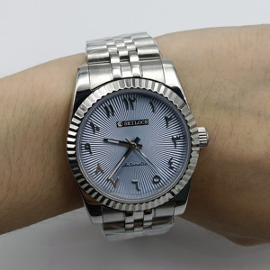 Montres mécaniques SEILOCE, nouvelle version améliorée, mouvement japonais NH35, verre saphir, chiffres arabes, sans calendrier, unisexe. - Product Image 3