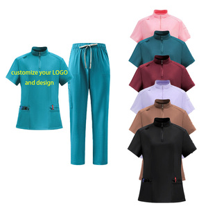 Scrubs <strong>Uniforms</strong> Sets Polyester Spandex Scrubs <strong>Uniforms</strong> Sets <strong>Figs</strong> Women Teal Female Scrubs <strong>Uniforms</strong> Sets - Product Image 1