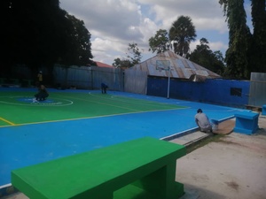 Revêtement de terrain de volley-ball professionnel en acrylique, dalles de sol multisports professionnelles, peinture de surface solide amortissante - Product Image 4