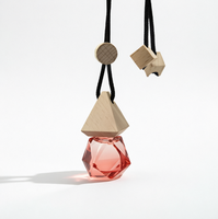 Diffuseur de parfum pour voiture, modèle ornement suspendu, flacon en verre cristal, désodorisant automobile, aromathérapie