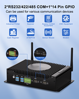 Mini PC Industrial con Ventilador, Intel Core i7-10510U, DDR4, 64GB RAM Máxima, 2xRJ45 LAN, 2xCOM RS232, Compatible con Win10/11 Linux