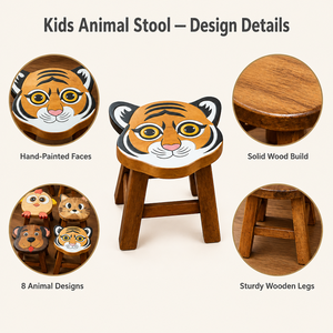 Thaïlande créatif papier traditionnel tabouret pour enfants mignon dessin animé Animal petit banc ménage <span class=keywords><strong>salon</strong></span> <span class=keywords><strong>chaussure</strong></span> à langer tabouret - Product Image 3