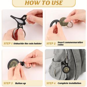 Porte-médailles en cuir PU pour pièces commémoratives, porte-clés, cadeaux pour collectionneurs - Product Image 6