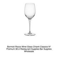 Vaso para Chianti Classico No. 2 vasos de 38 cl, altura 22.6 cm, diámetro 8.1 cm, Premium Bormioli Rocco