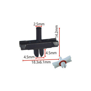 Xinyida P43 Car <b>Door</b> <b>Trim</b> Clip 18.3x6.1mm Black For Volkswagen Air Deflector Repair - Product Image 1