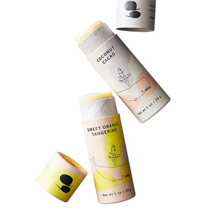 Boîte push-up de <span class=keywords><strong>baume</strong></span> à lèvres/déodorant en papier carton kraft de conception personnalisée écologique - Product Image 1