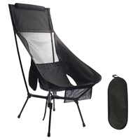 Chaise de camping pliable en aluminium à dossier haut, portable, pour l'extérieur, vente en gros d'usine