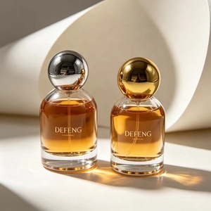 Flacon <span class=keywords><strong>de</strong></span> <span class=keywords><strong>parfum</strong></span> en verre rond court <span class=keywords><strong>de</strong></span> luxe, design personnalisé, 30 ml, 50 ml, 100 ml, emballage <span class=keywords><strong>de</strong></span> <span class=keywords><strong>parfum</strong></span> fantaisie - Product Image 1
