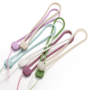 Colorful Liquid Charms Short Soft Silicone Cell Phone Hand Anti Lost Wrist Strap Wrist Lanyard Safety String for Mobile Phone
