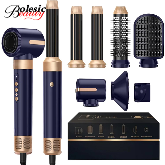 OEM Factory One Step Ionic Multi Hair Dryer Professional High Speed Brushless Motor Air Styler 7 in 1 Hair Dryer Manufacturer