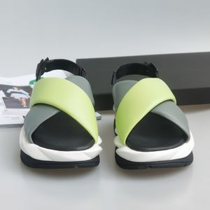 Sandales pour femmes en cuir de vache 100% avec semelle intérieure en peau d'agneau, semelle extérieure épaisse, sandales sport en latex élastique, mules, personnalisation du logo - Product Image 6