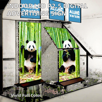 Affichage publicitaire numérique LED couleur pleine gamme P2.5 avec écran miroir, homologué IP65 pour intérieur/extérieur