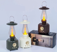 Lampe de camping portable en bronze 5W puissance 1200mAh batterie Design classique avec éclairage LED haut-parleur portable BT