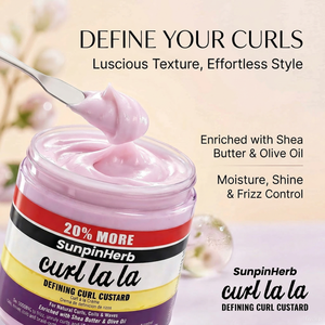 Gel Fijador de Rizos con Manteca de Karité Orgánica a Base de Hierbas, para Cabello Rizado/Seco, Humectante, Definidor, Anti-Frizz, Vegano, para Peinados y Trenzas - Product Image 5