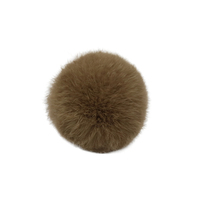 Vente chaude fourrure animale 6cm vraie boule de poils de lapin avec bande élastique pour bricolage pendentif ornement cadeau vraie fourrure Pompon pour animaux de compagnie jouets
