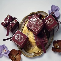 Boîtes Cadeaux de Luxe Personnalisées pour Dragees, Chocolats et Friandises de Mariage, Emballage Papier Haut de Gamme avec Gaufrage pour Invités