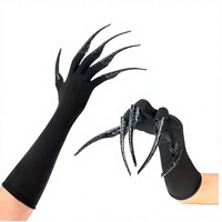 Gants à griffes de chat pour Halloween, style vampire, sorcière, démon, accessoires de costume de cosplay pour hommes et enfants LP842