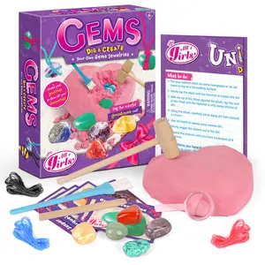 Enfants éducation jouets fouille archéologique perle chaîne Bracelet coeur forme filles cadeau bricolage creuser Kit jouets pour enfants