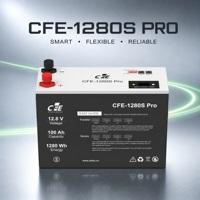 Batterie LFP de remplacement CFE-1280S Pro 12,8 V 100 Ah avec affichage OLED de puissance et de tension pour onduleur et sauvegarde domestique