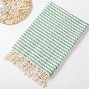 تخفيضات كبيرة على منشفة الشاطئ التركية مهدب قابلة للتخصيص شريط قطن منشفة حمام بألوان أساسية يمكن ارتداؤها وسادة - Product Image 5