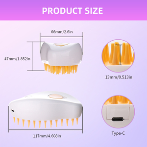 Custom logo Hair Scalp <b>Scrubber</b> Shampoo Brush with Oil Dispenser Hair Growth Liquid Dispenser for Scalp Massager - Product Image 2