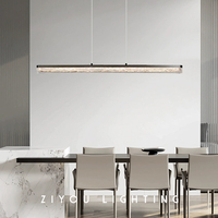Lustres pendants linéaires LED en aluminium de luxe modernes hauteur réglable éclairage de table de salle à manger de bureau à domicile décoration de maison élégante