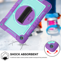 Étui de protection adapté aux enfants pour Samsung Tab A9 Plus avec béquille intégrée pour la coque Samsung Galaxy Tab A9+ (X210 X216 X218)