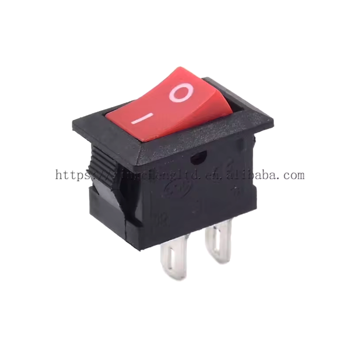 AC Mini Switch 2 PIN 3A 250V 6A 125VAC 10x15mm Red ON-OFF KCD1-11 ...