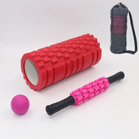 Vente en gros de bâton de rouleau de massage musculaire 6 en 1 Yoga de silicone petite boule de Fascia bande de résistance rouleau en mousse ensemble de boule de rouleau de massage