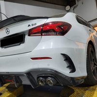 Pièces automobiles en fibre de carbone sèche noire W205 C43 Coupé AMG Kit carrosserie Garniture de ventilation Canards de pare-chocs arrière pour Mercedes Benz 2019-2023