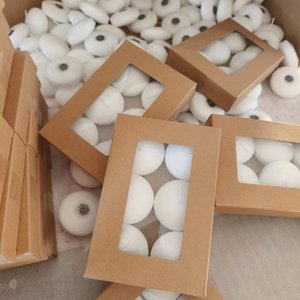 Bougies en cire de paraffine personnalisées en gros avec logo, fabriquées à la main, multicolores, flottantes, pour cadeau de mariage - Product Image 1