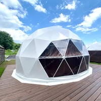 Dôme géodésique de luxe pour hôtel, kit imperméable, glamping, tentes dôme de 3/4/5/6/7/8 m